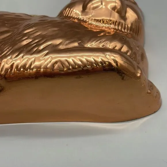 Vintage Copper Coated Cat Jelly Mold Wall Decor Kitsch - Picture 8 of 10